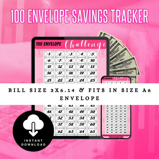 10 Envelope Savings Tracker| Bill Size| Fits A6 Envelope| 3x6.14in